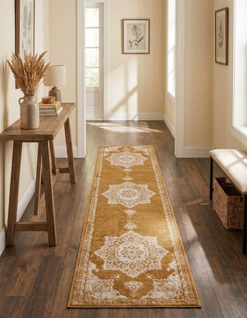Yellow Arcadia Runner Rug