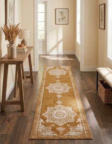 Yellow Arcadia Runner Rug