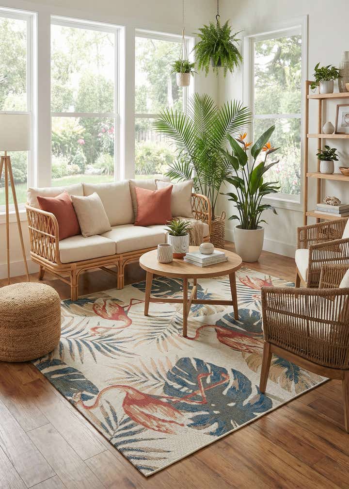 7' 10 x 10' Easy-Clean Baja Indoor / Outdoor Rug