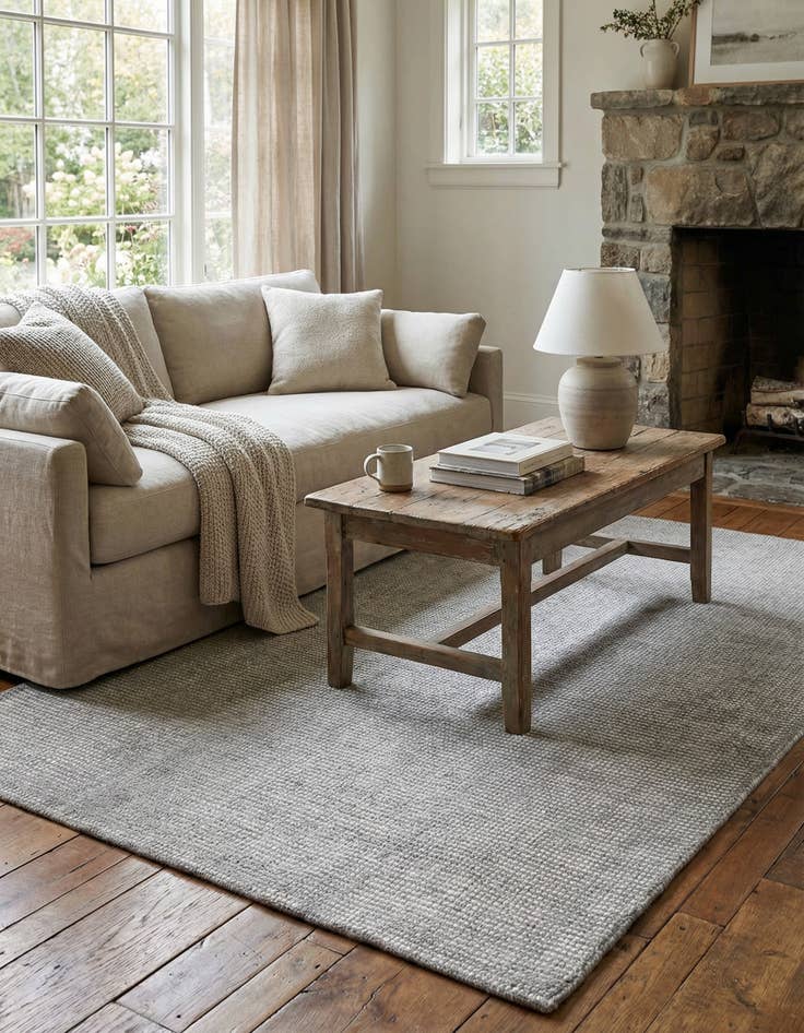 Detail image of  3' 3 x 5' 3  Hand Woven Jill Zarin English Manor Farmhouse Wool Rug