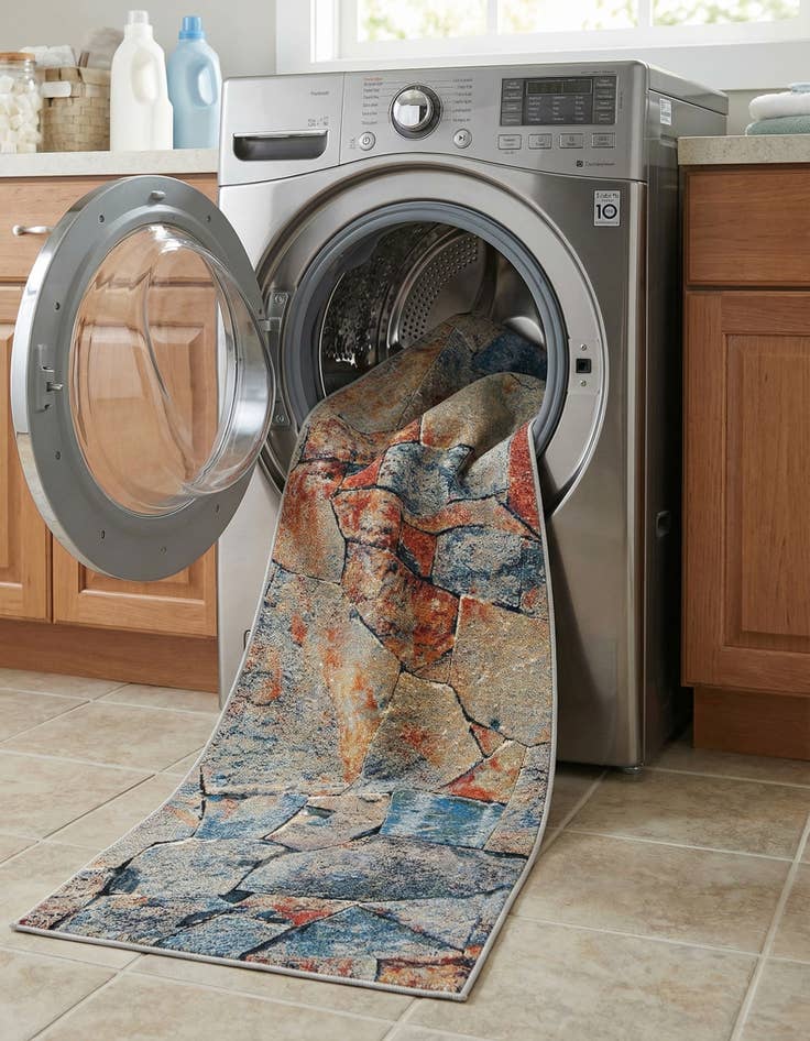 Detail image of 2' 7 x 12'  Washable Modern Indoor / Outdoor Runner Rug