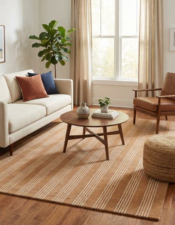 5' 1 x 8' Jill Zarin Striped Wool Rug