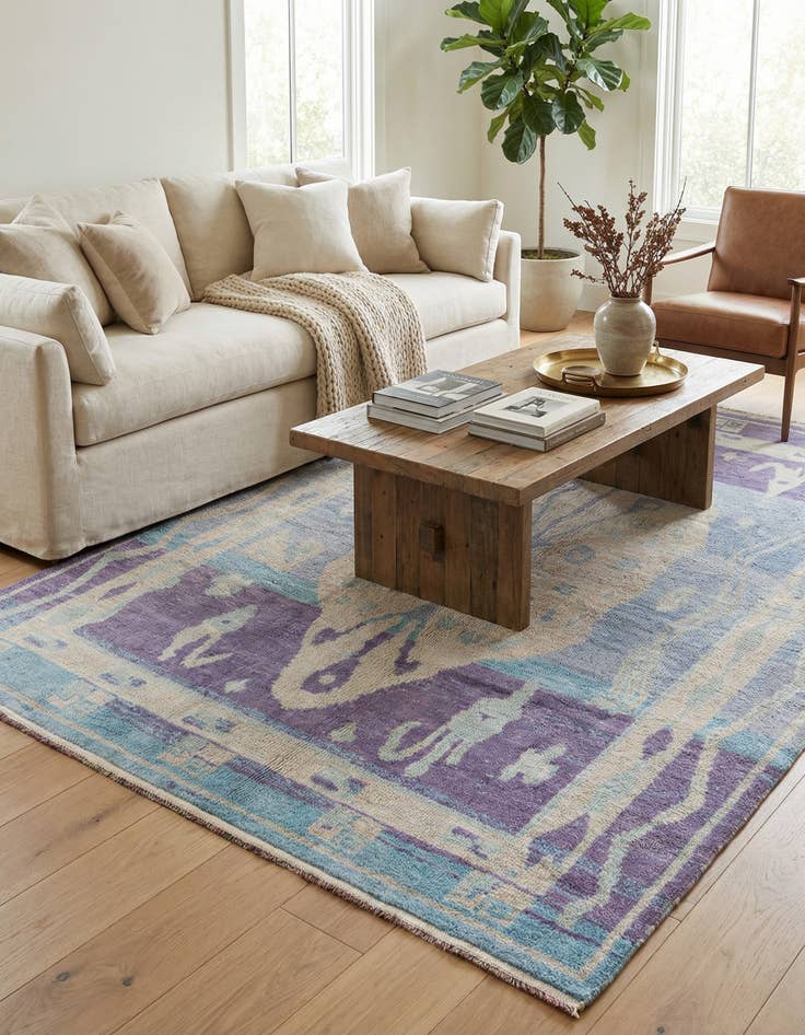 Detail image of  7' 7 x 10' 3  Hand Knotted Moroccan Wool Rug