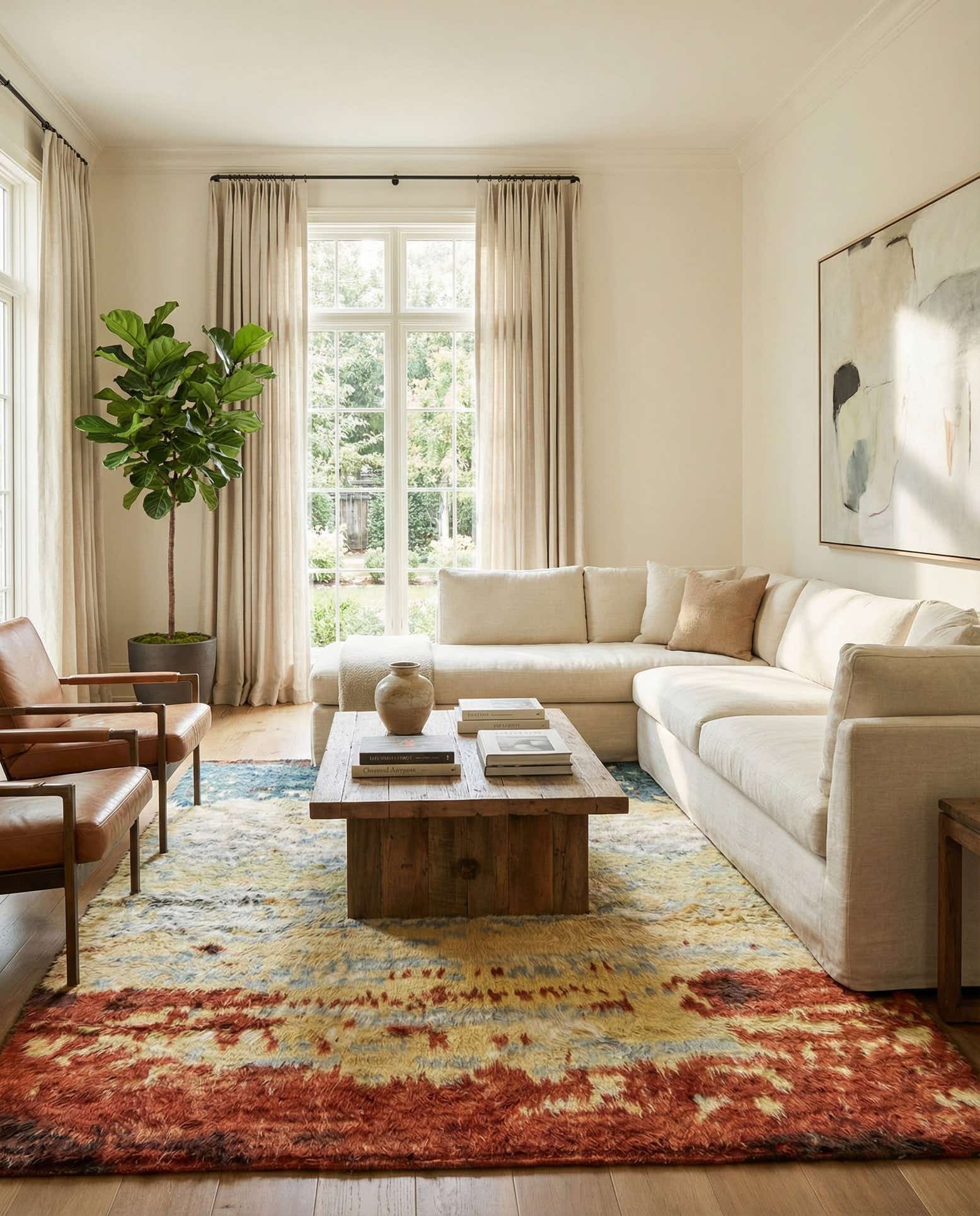 5' x 6' 4 Hand Knotted Darya Wool Rug