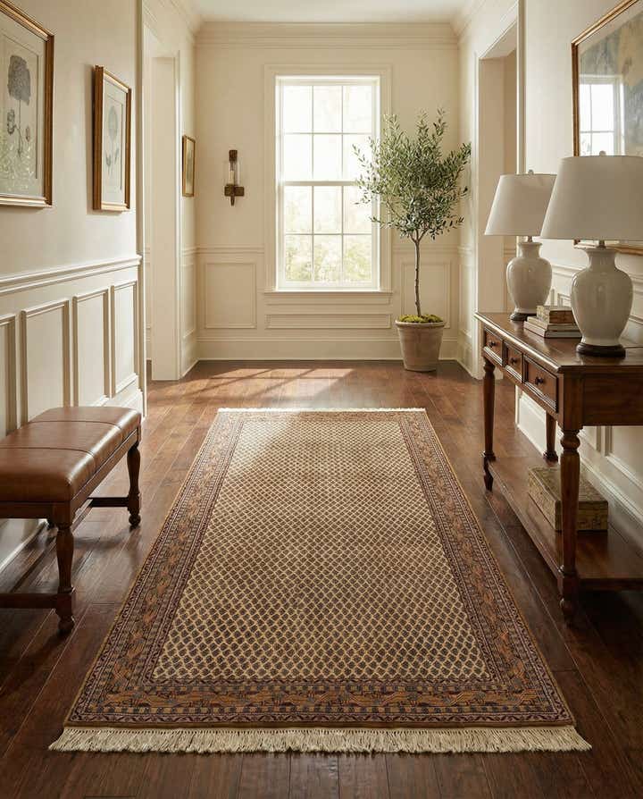 5' 6 x 10' 5 Hand Knotted Mir Wool Runner Rug