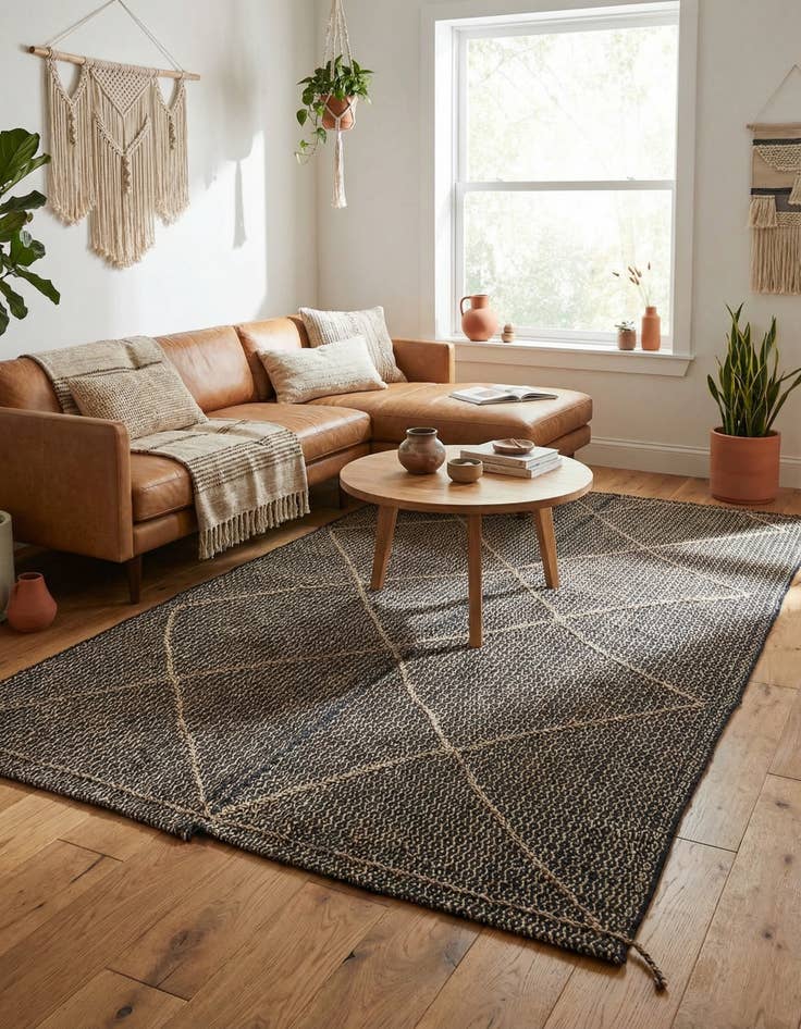 Detail image of 5' 6 x 11' 9  Hand Knotted Moroccan Wool Runner Rug