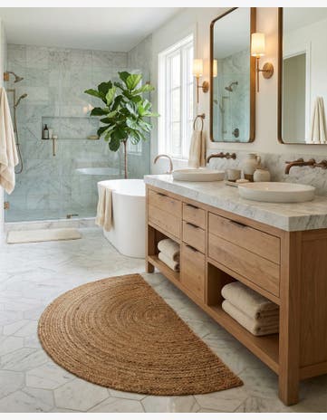 3' 1 x 6' 1 Handmade Braided Jute Hearth Rug