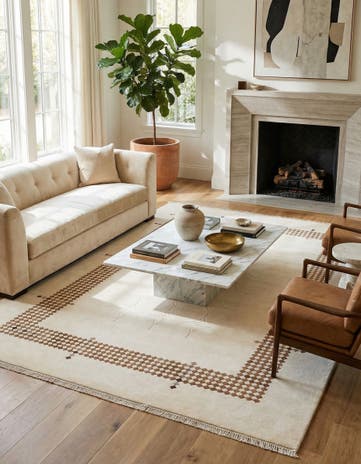 6' 11 x 10' Hand Knotted Darya Wool Rug