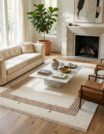 6' 11 x 10' Hand Knotted Darya Wool Rug