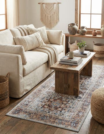 Ivory Almond Washable Yara Rug