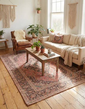 5' 1 x 8' Chenille Jute Rug