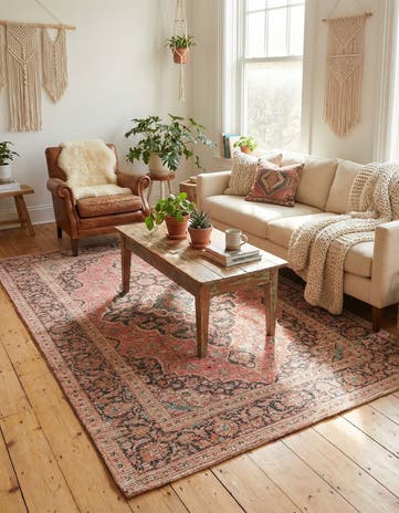 5' 1 x 8' Chenille Jute Rug