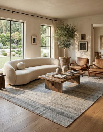 8' 1 x 9' 8 Hand Woven Kilim Modern Wool Rug