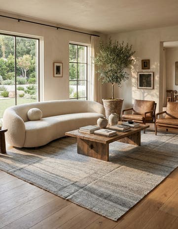 8' 1 x 9' 8 Hand Woven Kilim Modern Wool Rug