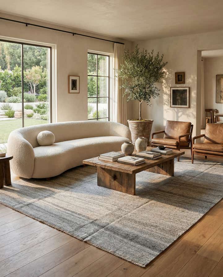 8' 1 x 9' 8 Hand Woven Kilim Modern Wool Rug