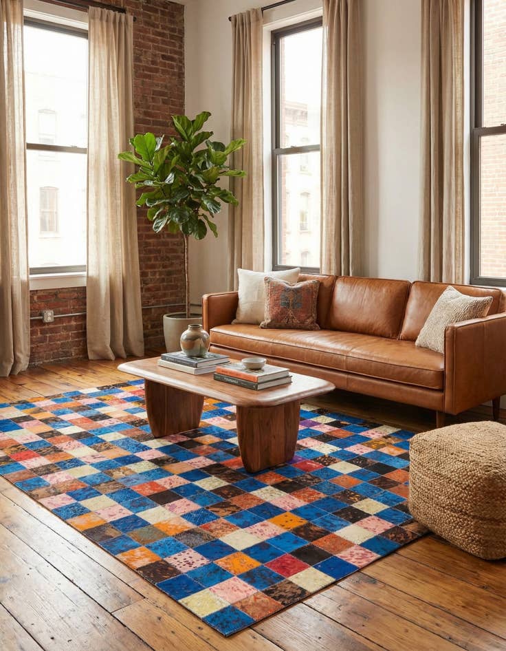 Detail image of 5' 3 x 7' 5 Cowhide Rug