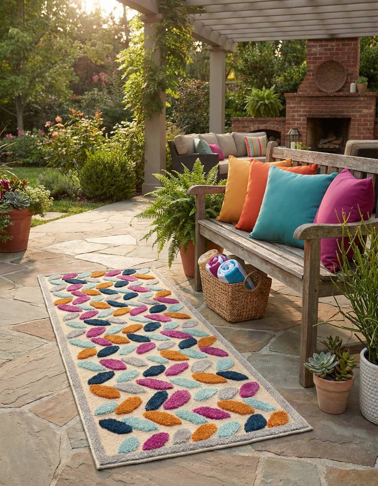 Detail image of 2' x 6' Easy-Clean Aruba Indoor / Outdoor Runner Rug