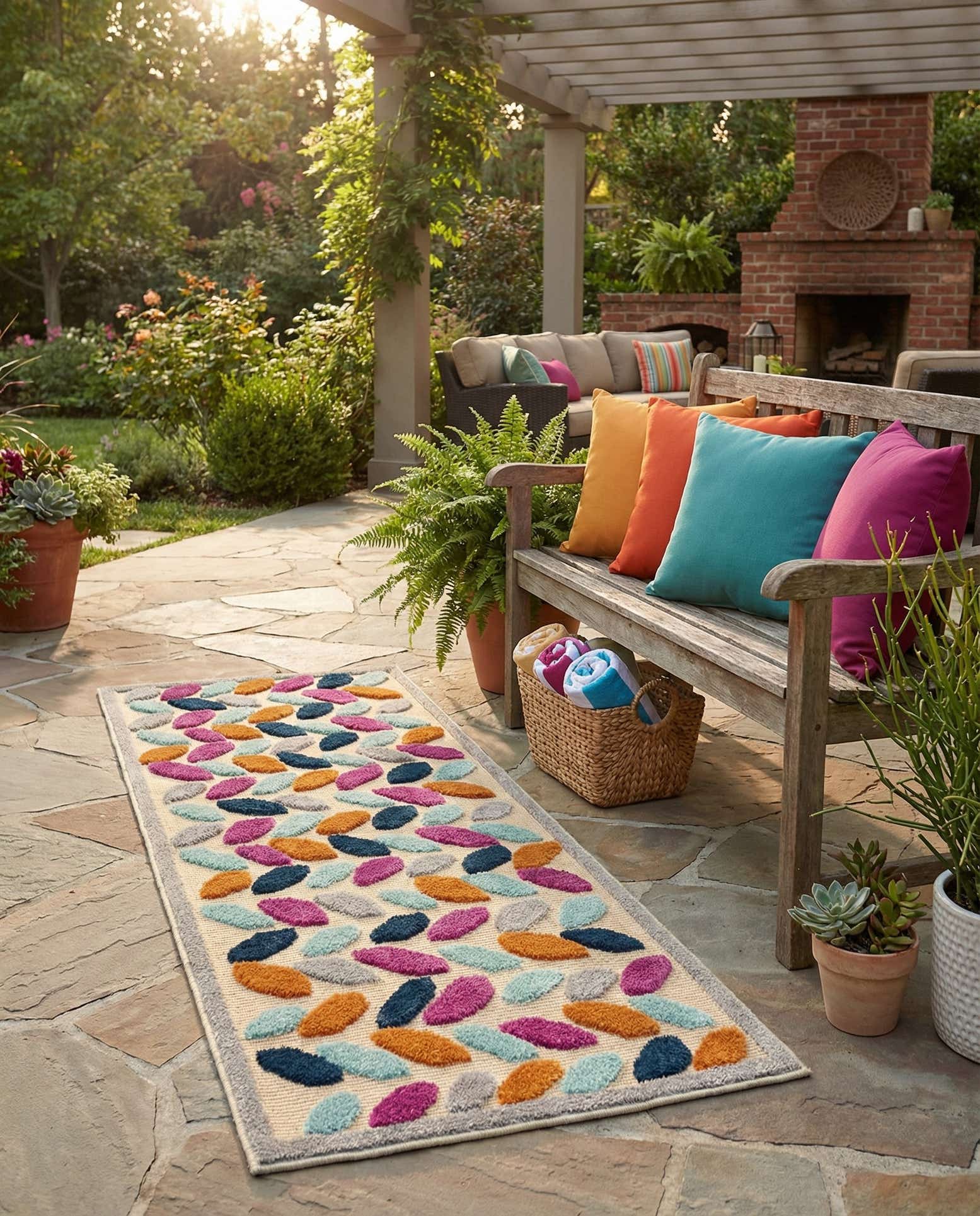 2' x 6' Easy-Clean Aruba Indoor / Outdoor Runner Rug