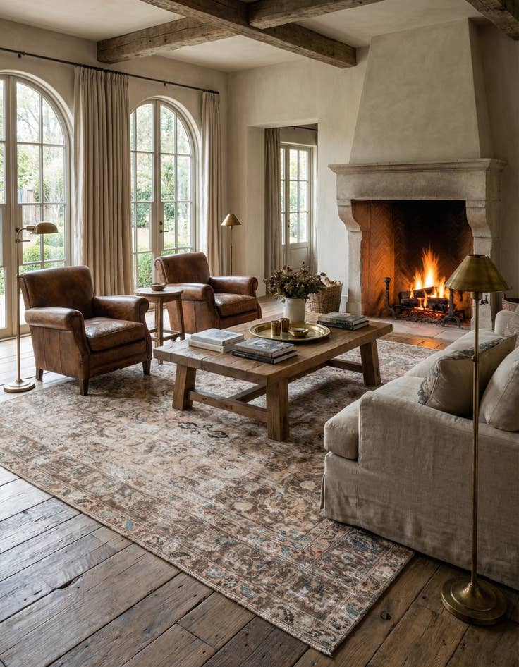 Detail image of  9' 6 x 11' 6  Hand Knotted Ultra Vintage Persian Wool Rug