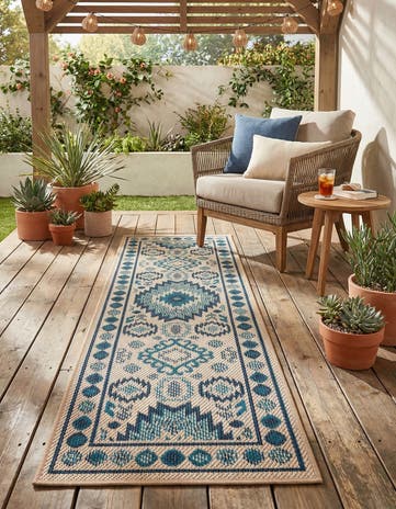 2' x 6' Easy-Clean Baja Indoor / Outdoor Runner Rug