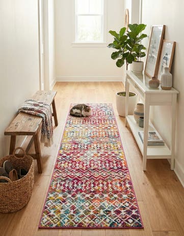2' 7 x 10' Moroccan Trellis Runner Rug