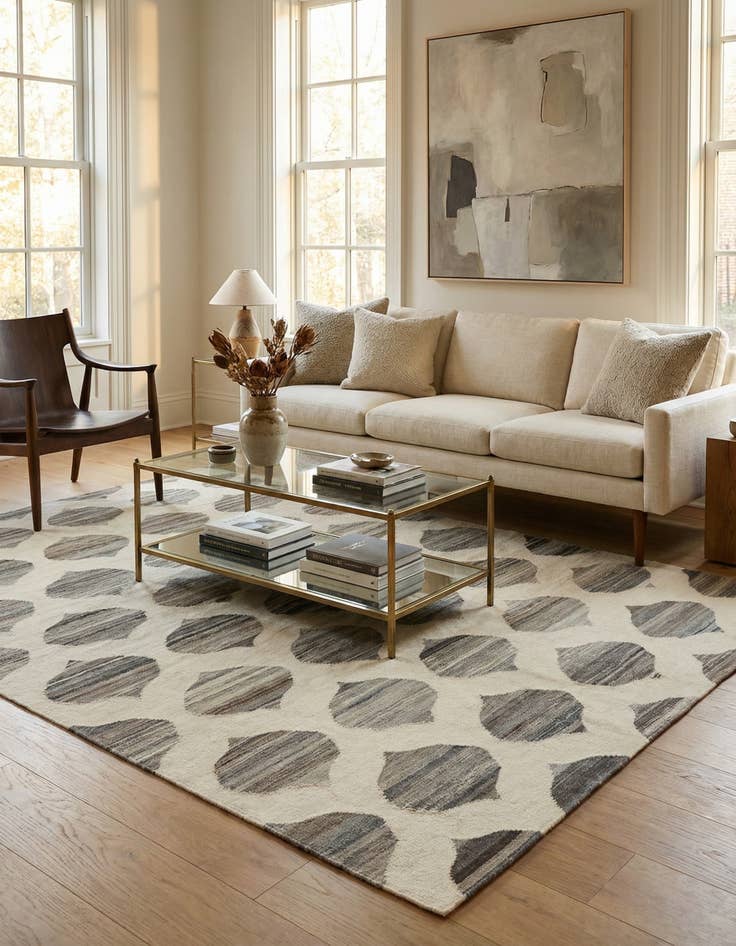 Detail image of 5' x 6' 6  Hand Woven Kilim Modern Wool Rug