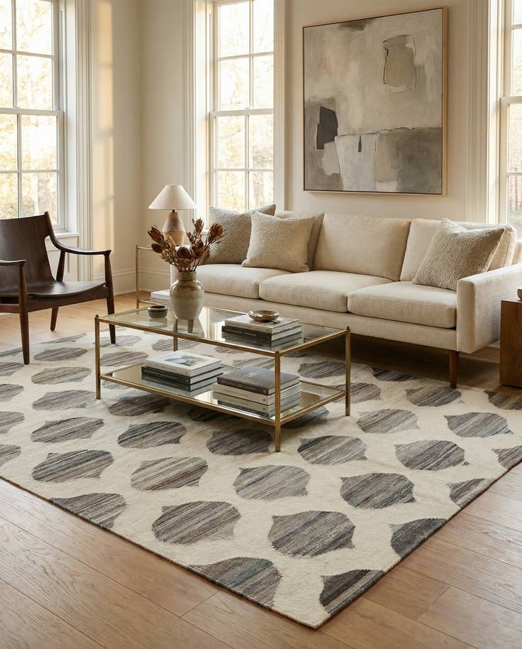 Detail image of 5' x 6' 6 Hand Woven Kilim Modern Wool Rug