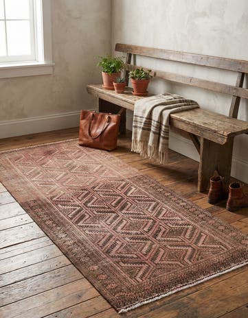 2' 8 x 5' 10 Hand Knotted Ultra Vintage Persian Wool Runner Rug