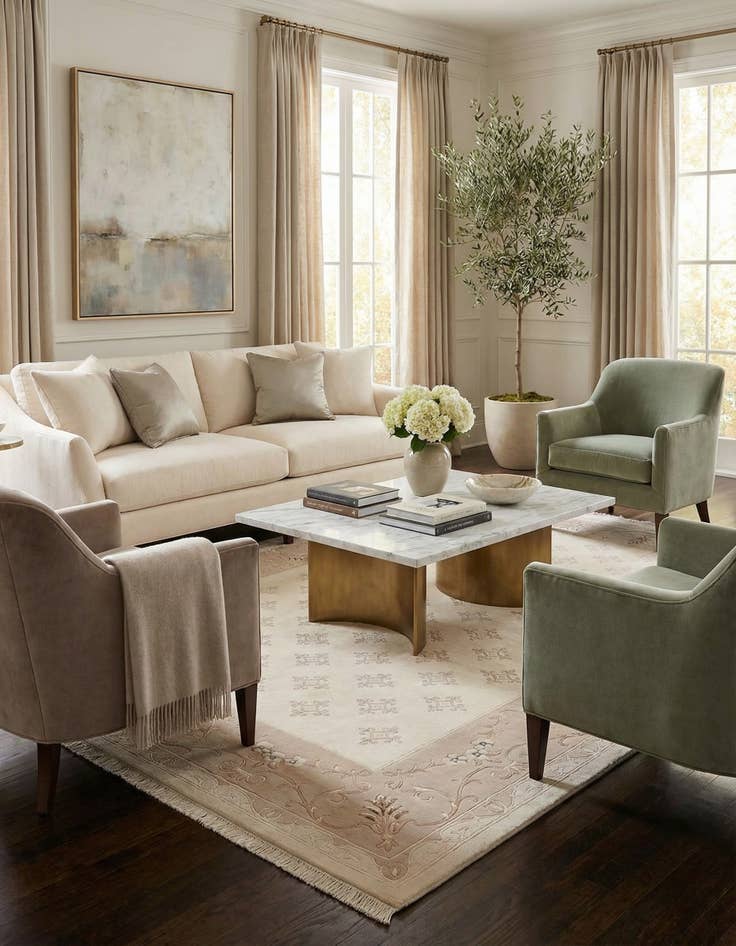 Detail image of 8' 4 x 11' 4  Hand Knotted Darya Rug