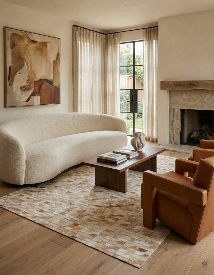 Detail image of 5' 4 x 7' 4 Cowhide Rug