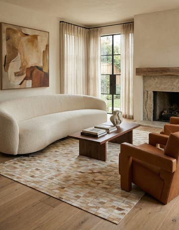 5' 4 x 7' 4 Cowhide Rug
