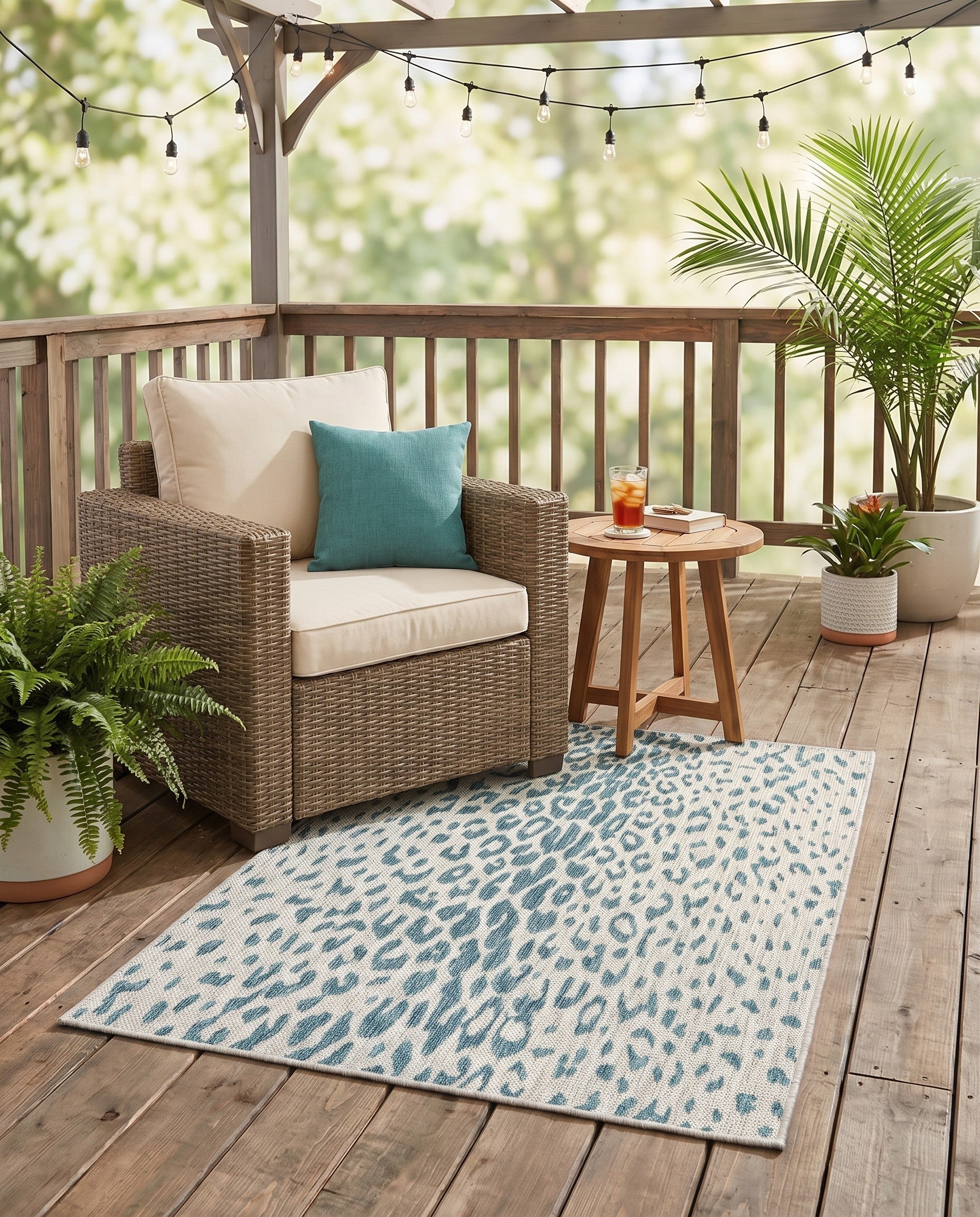 3' x 5' 3 Easy-Clean Safari Indoor / Outdoor Rug