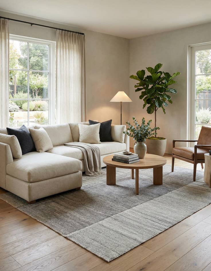 Detail image of 9' 1 x 11' 3  Hand Woven Kilim Modern Wool Rug