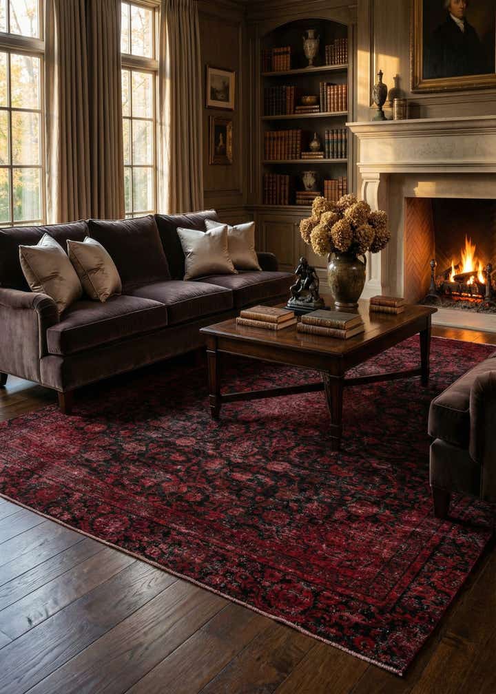 8' x 11' 9 Hand Knotted Ultra Vintage Persian Wool Rug