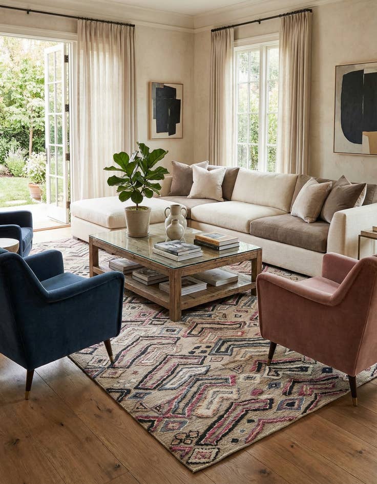 Detail image of 9' x 12' 1  Hand Knotted Darya Wool Rug