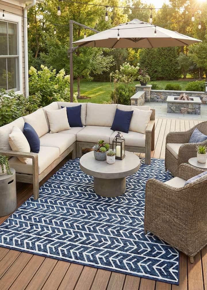 8' x 11' Easy-Clean Sabrina Soto Aston Indoor / Outdoor Rug