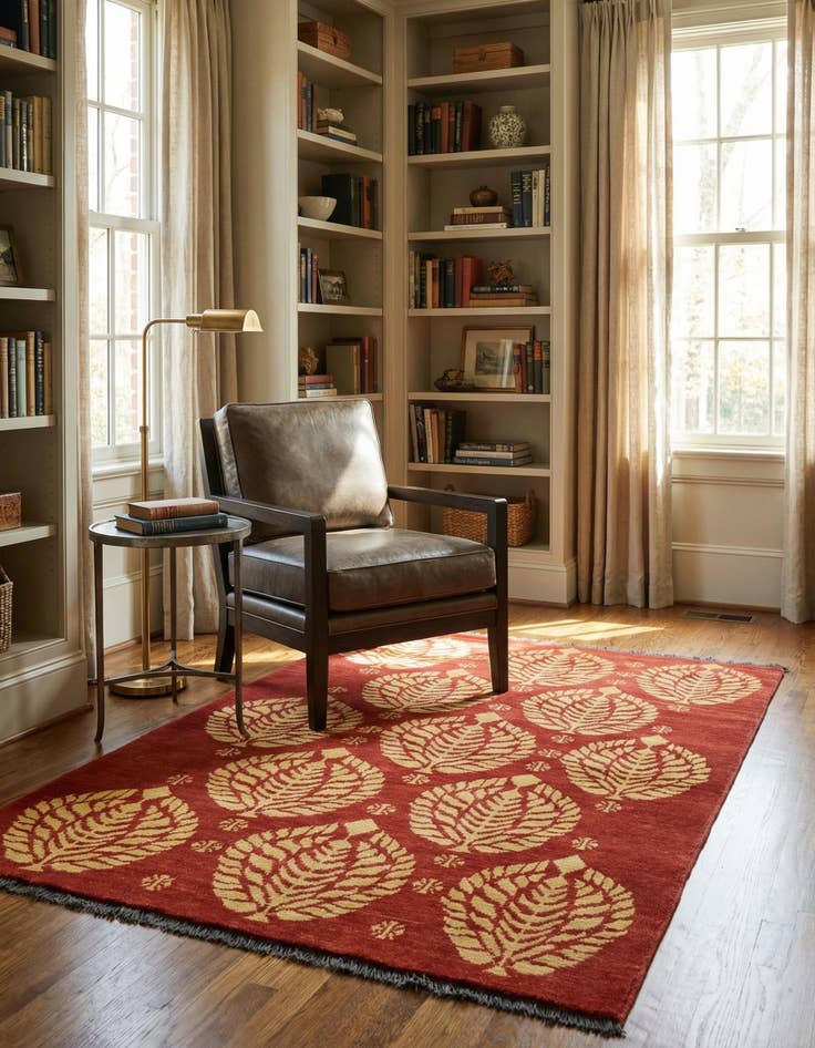 Detail image of 3' 6 x 4' 9  Hand Knotted Modern Ziegler Rug