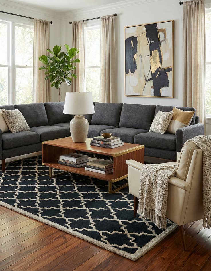 Detail image of 5' x 7' 11 Luna Wool Rug