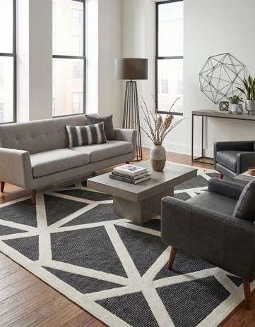 Gray Prismatic Rug