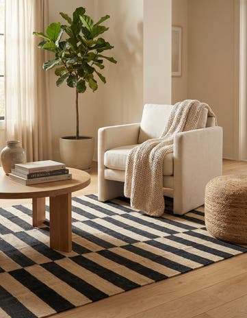 4' 3 x 6' Hand Woven Kilim Modern Wool Rug