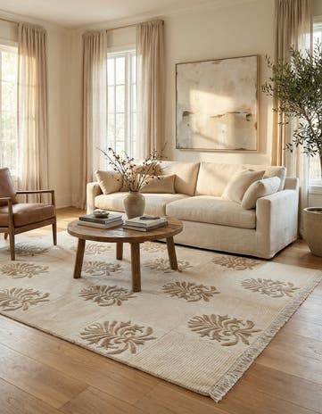 4' 11 x 6' 9 Hand Knotted Darya Wool Rug