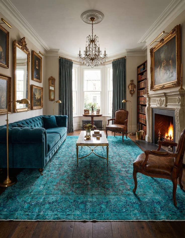 Detail image of 9' 4 x 12' 11 Vintage Royal Wool Rug