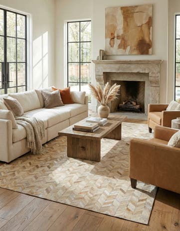 5' x 8' 1 Cowhide Stocks Rug