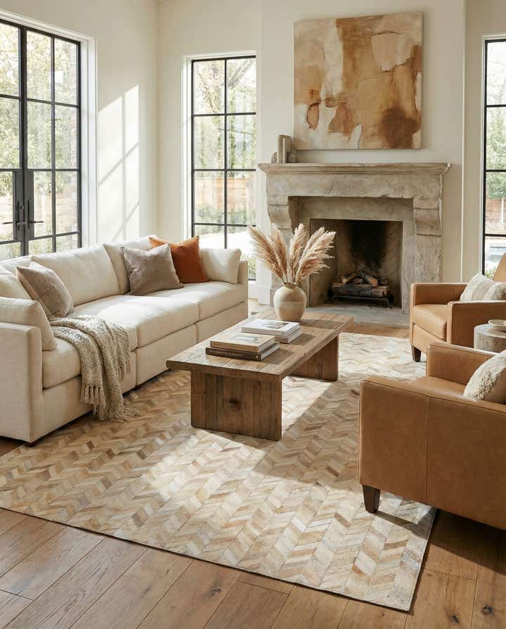 5' x 8' 1 Cowhide Stocks Rug