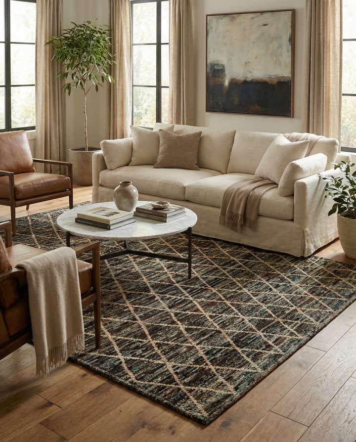 5' 8 x 8' Hand Knotted Moroccan Wool Rug