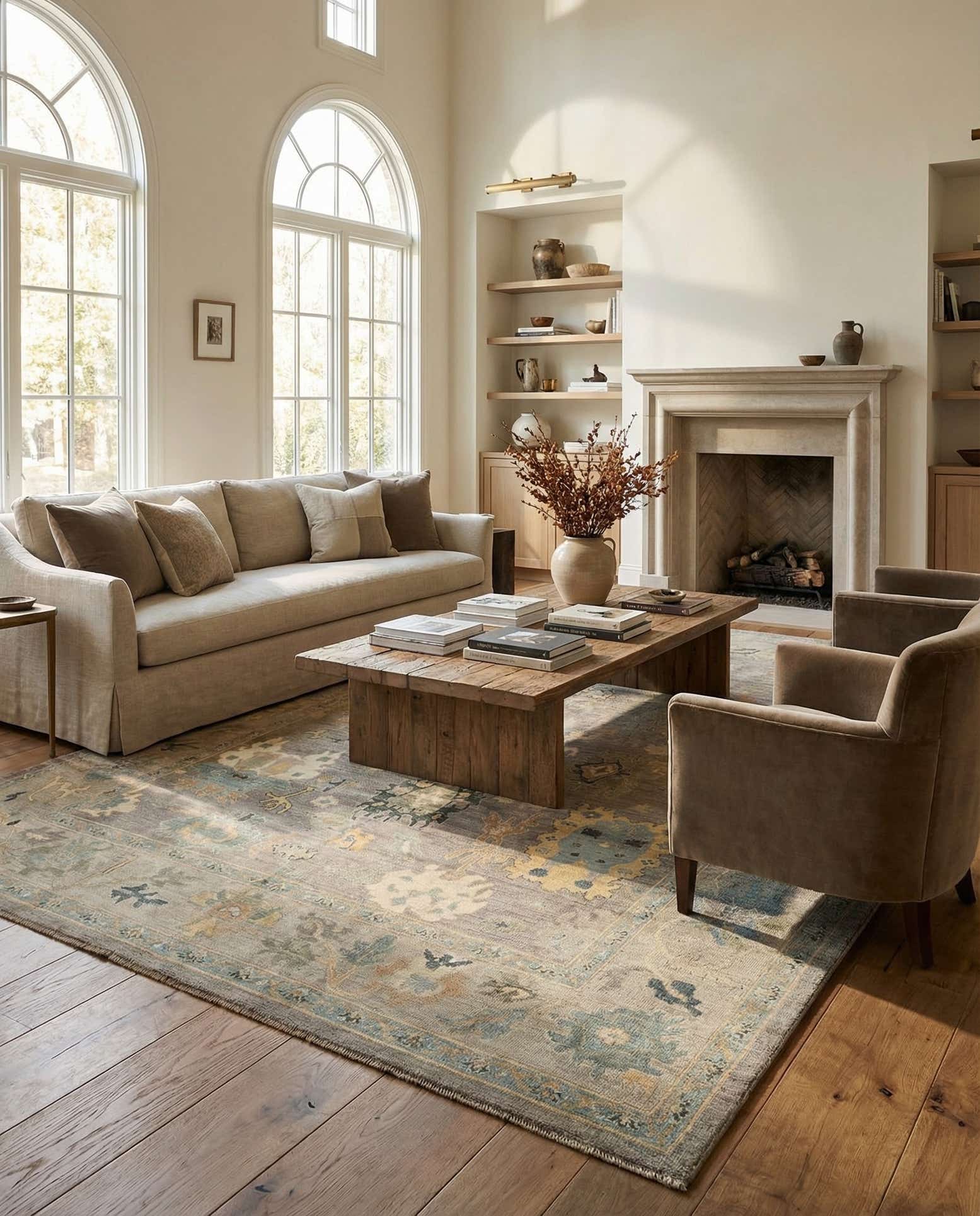 8' 1 x 10' 4 Hand Knotted Oushak Rug