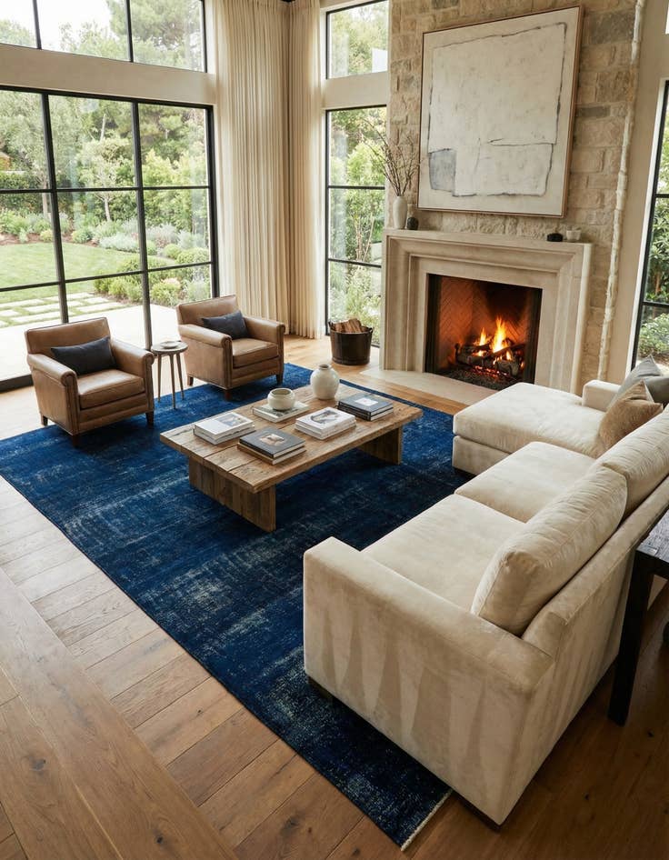 Detail image of 9' 2 x 13'  Hand Knotted Ultra Vintage Persian Wool Rug