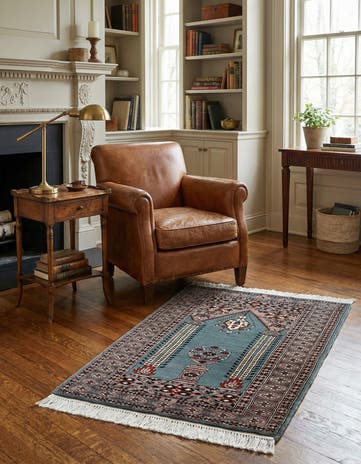2' 7 x 4' 3 Hand Knotted Bokhara Wool Rug