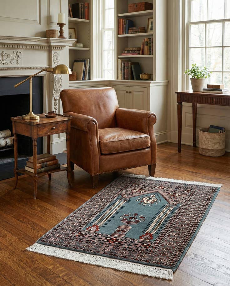 Detail image of 2' 7 x 4' 3 Hand Knotted Bokhara Wool Rug