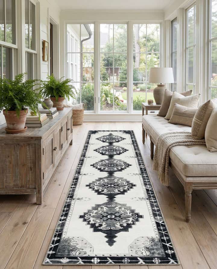 2' 6 x 12' Washable Timeless Runner Rug